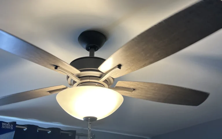 New ceiling fan installation with light and pull chain