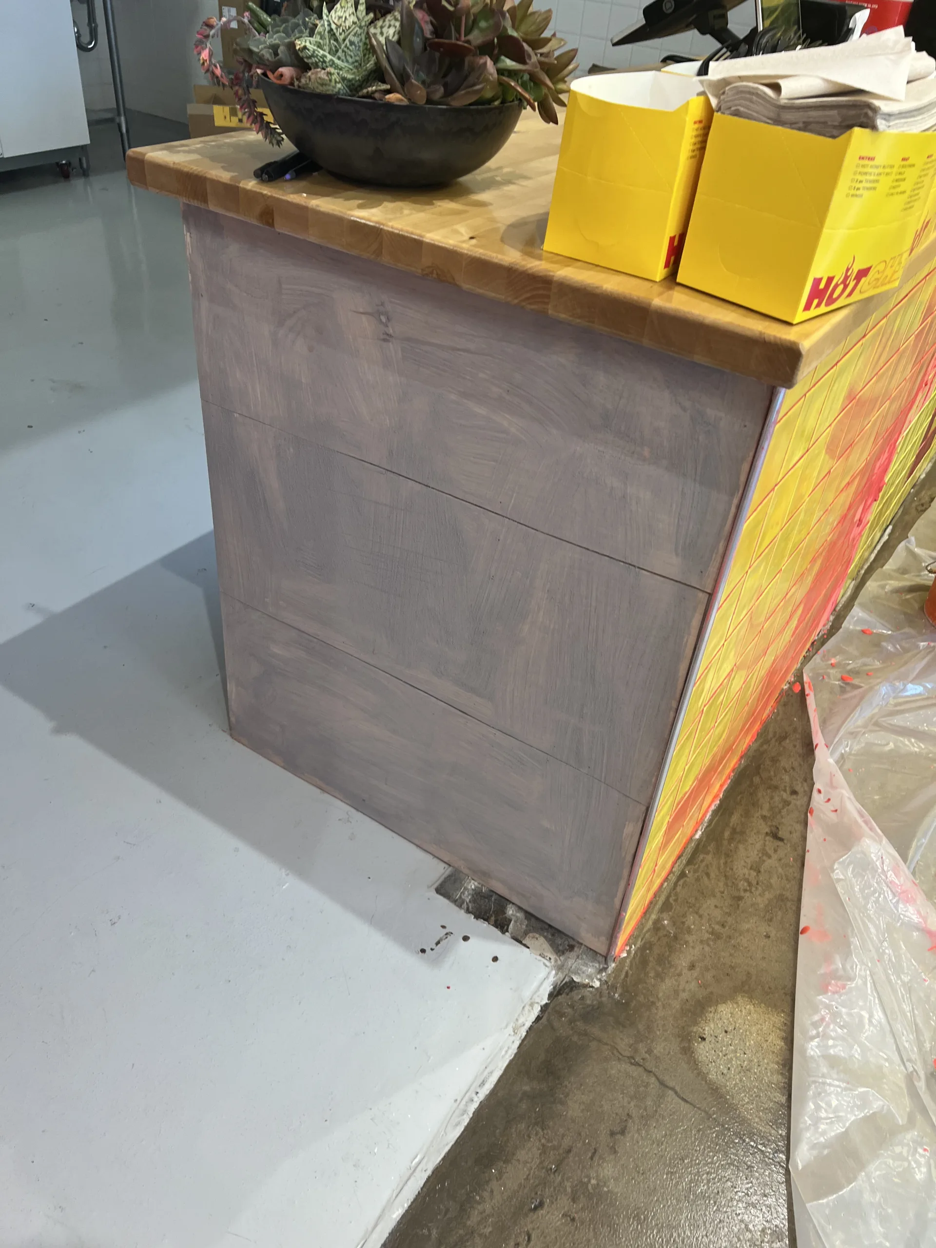 hotchicountertilelaserlayoutredyellowchicago Handyman Services in Chicago