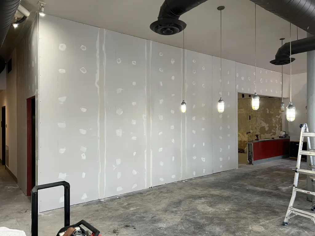 Restaurant Remodeling in Chicago: Demolition, Drywall Framing, Drywall and FRP Panel Prep at Hot Chi