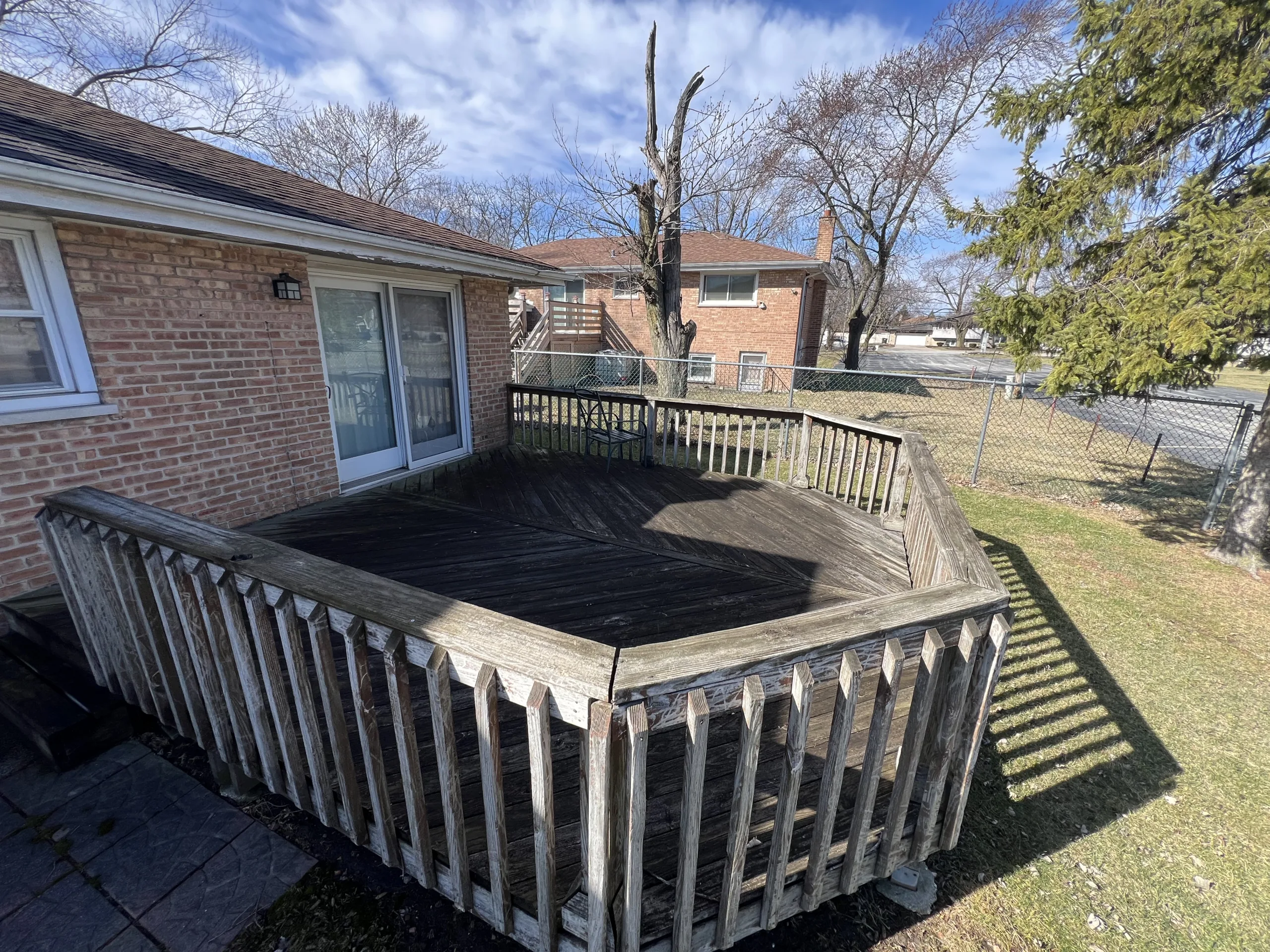 weatheredwooddeckbeforerestorationchicago Handyman Services in Chicago